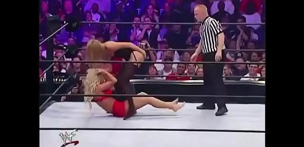  Torrie Wilson vs Stacy Keibler. Lingerie match. No Mercy 2001.